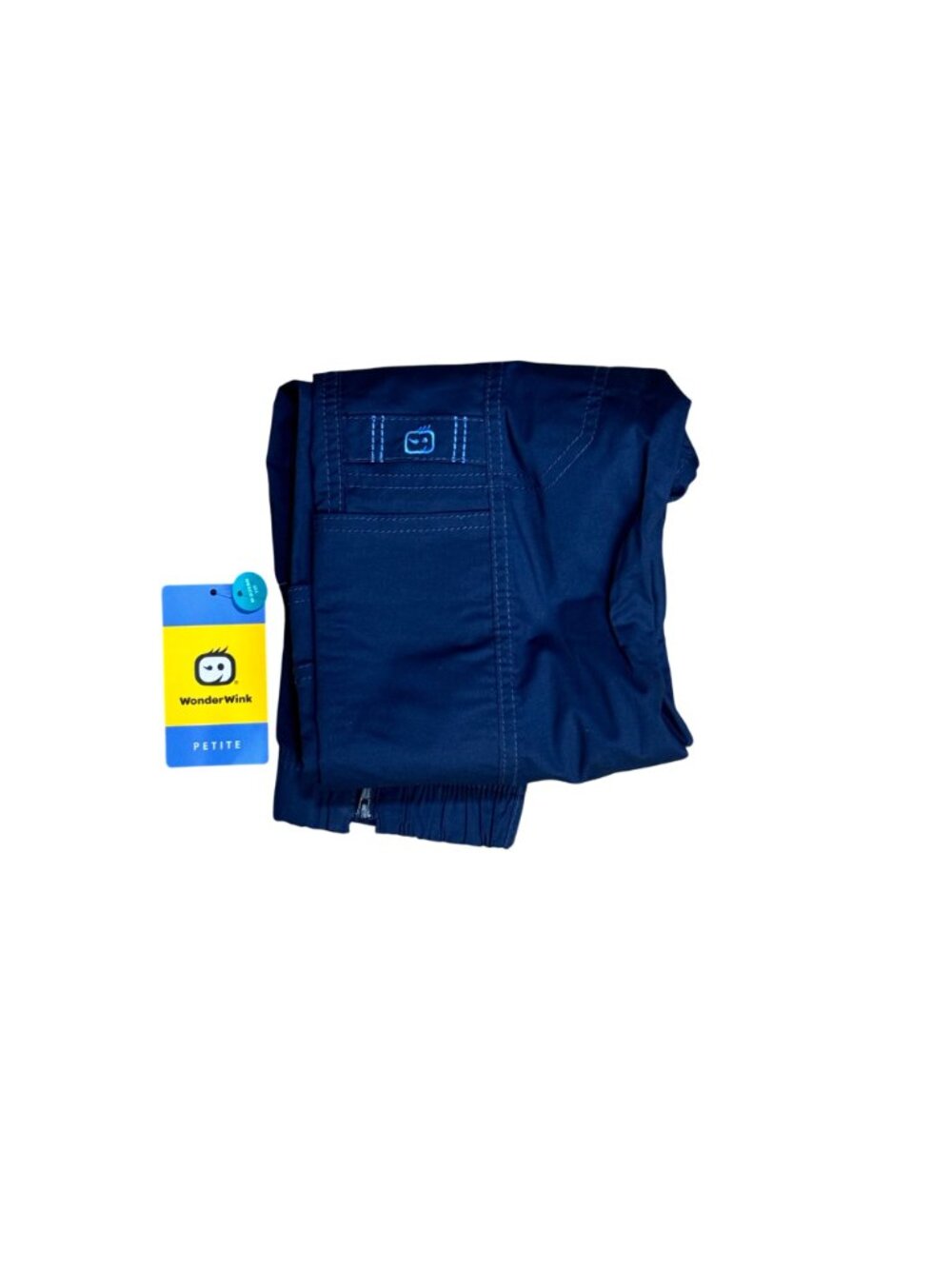 Wonderwink Petite Modern Fit Joggers Cargo Scrub Pants XS Petite Navy Blue NEW - Picture 2 of 8